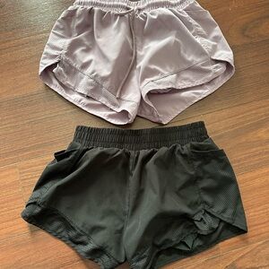 Women's Black and Lavender Shorts